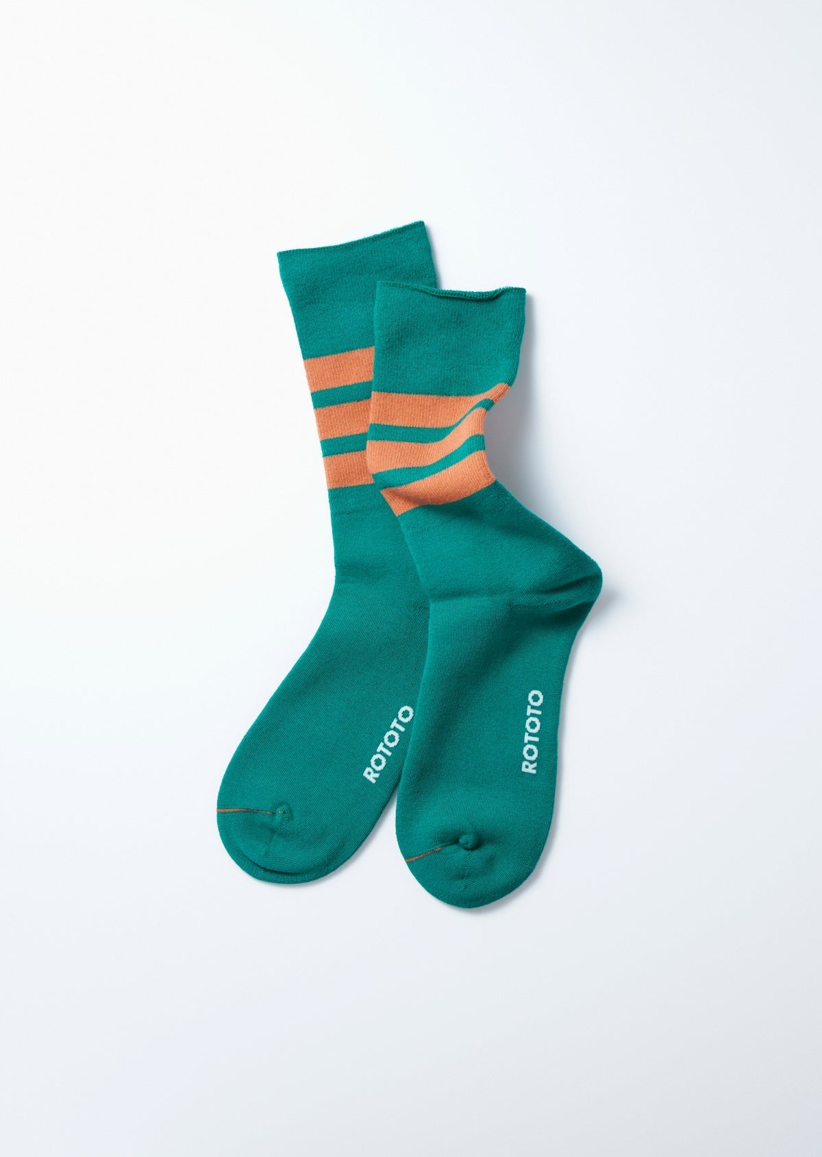 RoToTo FINE PILE STRIPED CREW SOCKS