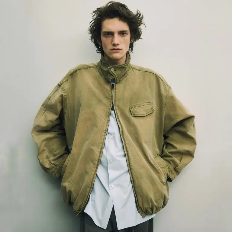 ssstein SUVIN COTTON OVERSIZED REGULAR COLLAR SHIRT