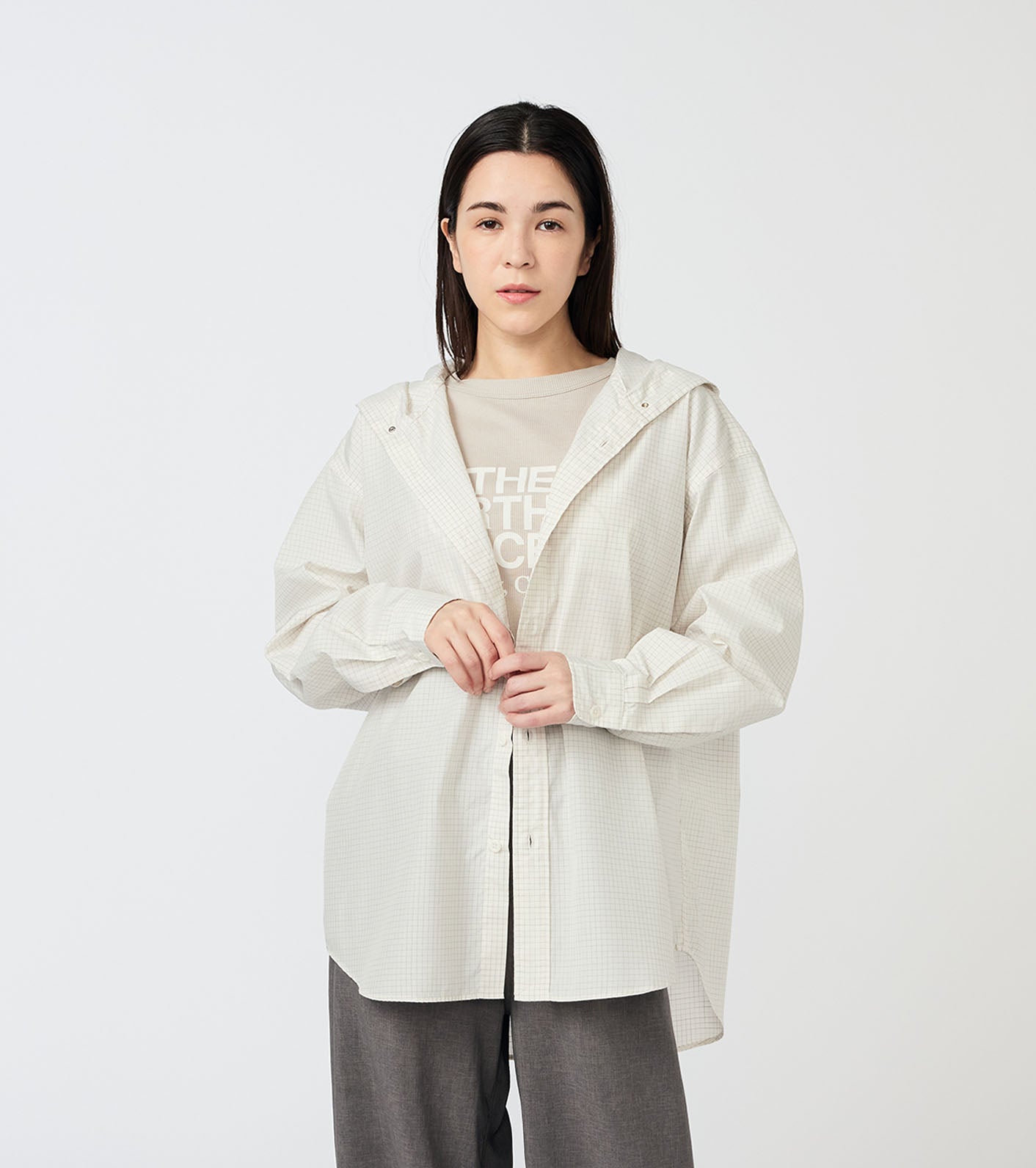 THE NORTH FACE PURPLE LABEL Graph Check Mountain Hooded Shirt