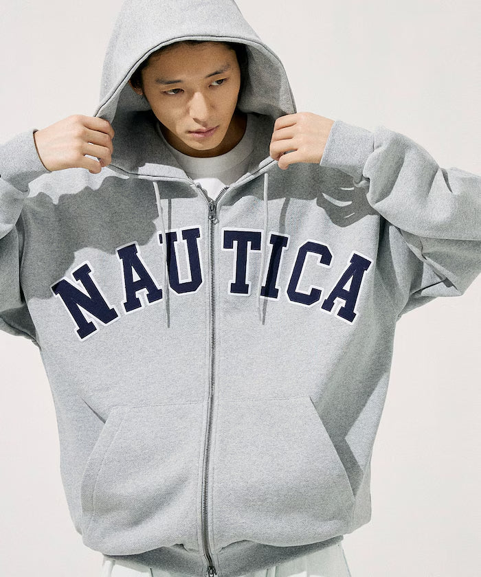 NAUTICA JAPAN Arch Logo Sweat Zip Hoodie