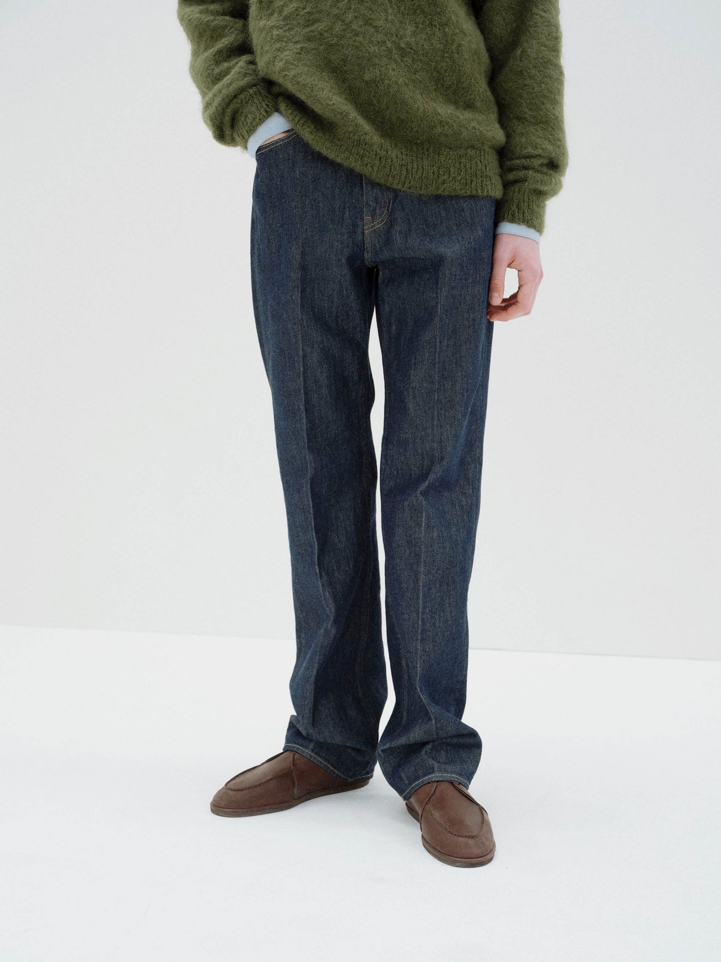 AURALEE HARD TWIST DENIM 5P PANTS