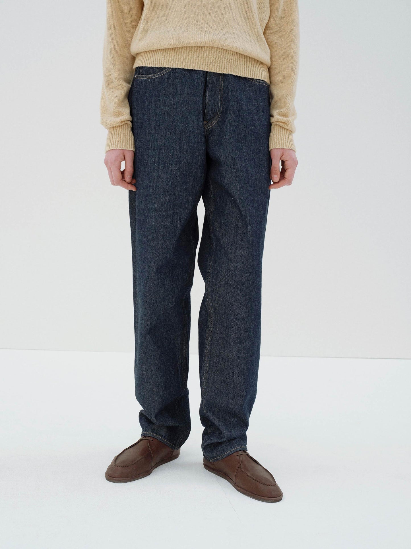AURALEE HARD TWIST DENIM WIDE PANTS