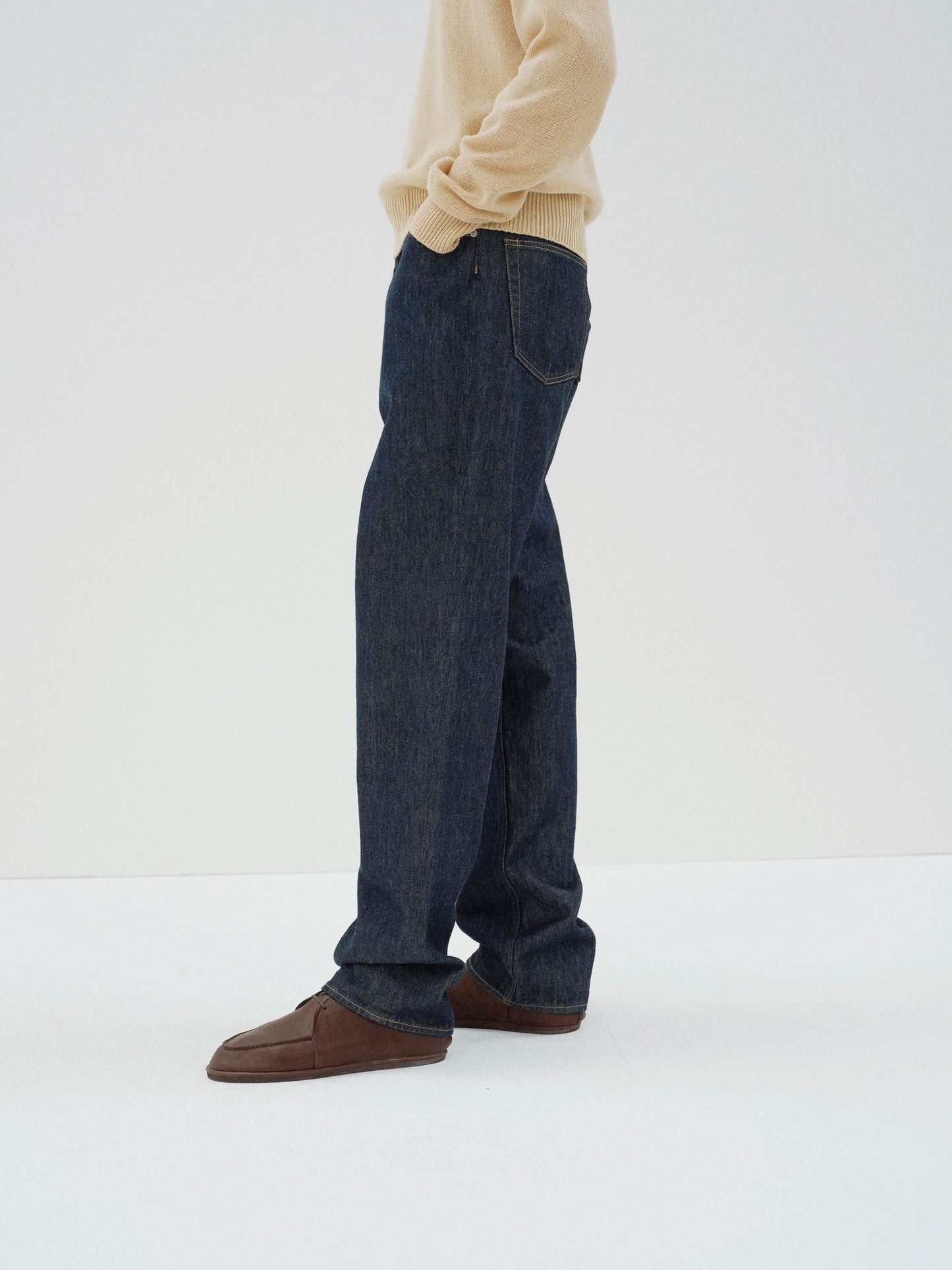 AURALEE HARD TWIST DENIM WIDE PANTS