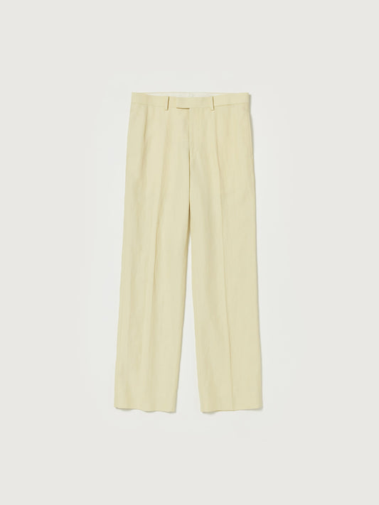 AURALEE HARD TWIST FINX LINEN CHINO SLACKS