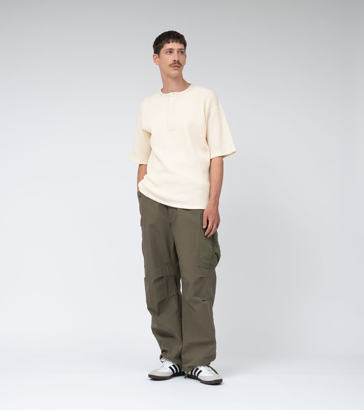 nanamica Henry Neck Thermal Sweat Tee