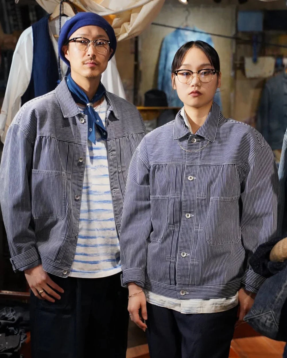 Porter Classic STEINBECK HICKORY STRIPE JACKET