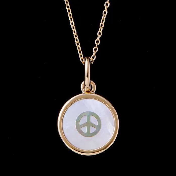 Porter Classic PEACE SHELL GOLD INLAY NECKLACE