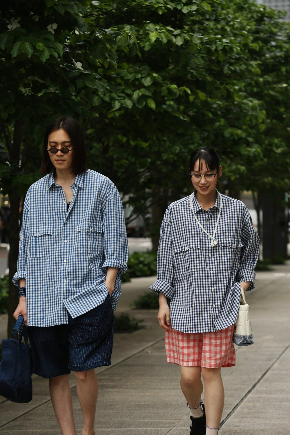 Porter Classic ROLL UP GINGHAM CHECK SHIRT