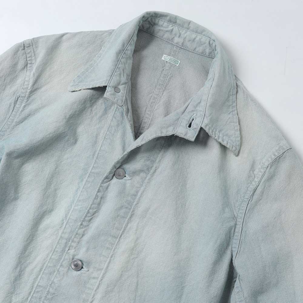 A.PRESSE Indigo Pin Check Coverall