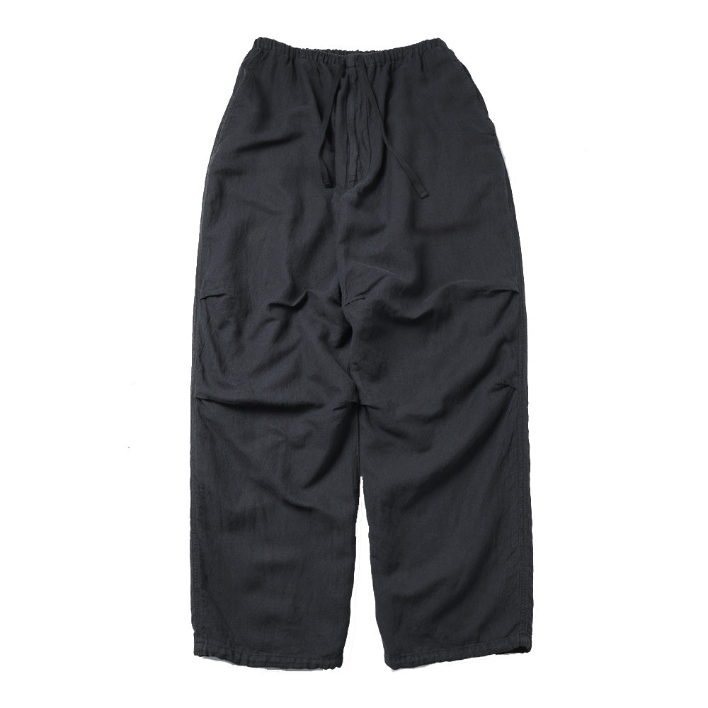 COMOLI Faded Black Knee Tuck Pants