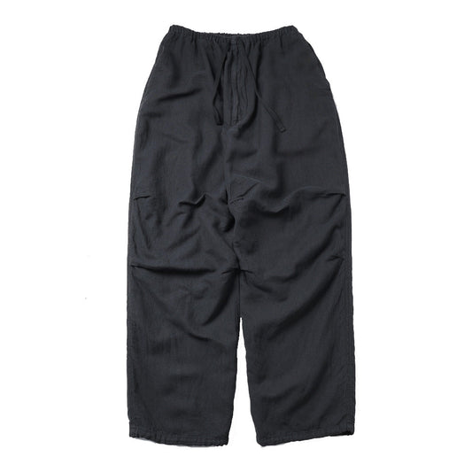 COMOLI Faded Black Knee Tuck Pants