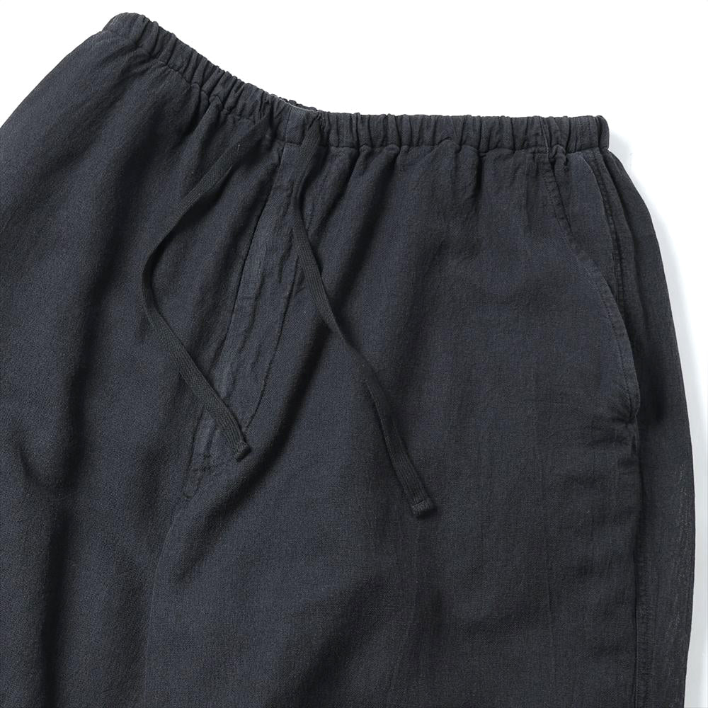 COMOLI Faded Black Knee Tuck Pants