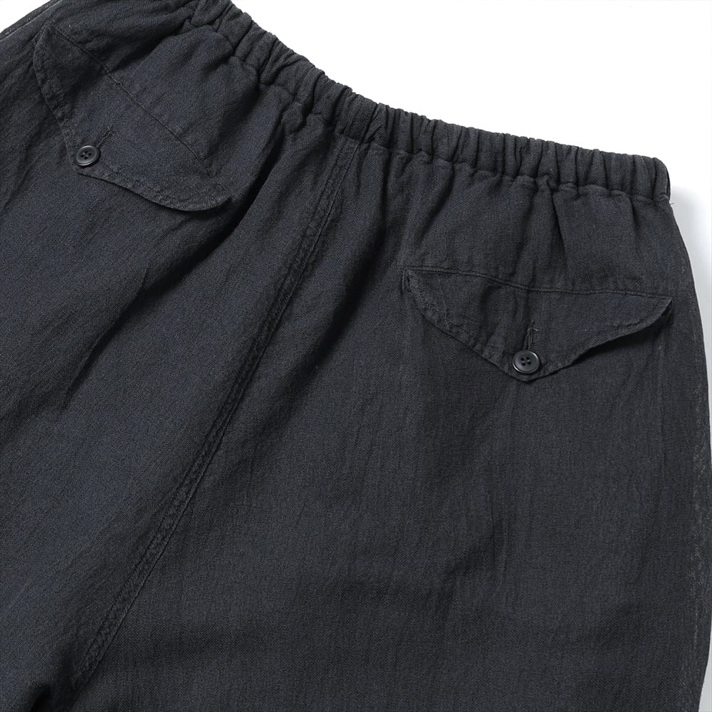 COMOLI Faded Black Knee Tuck Pants