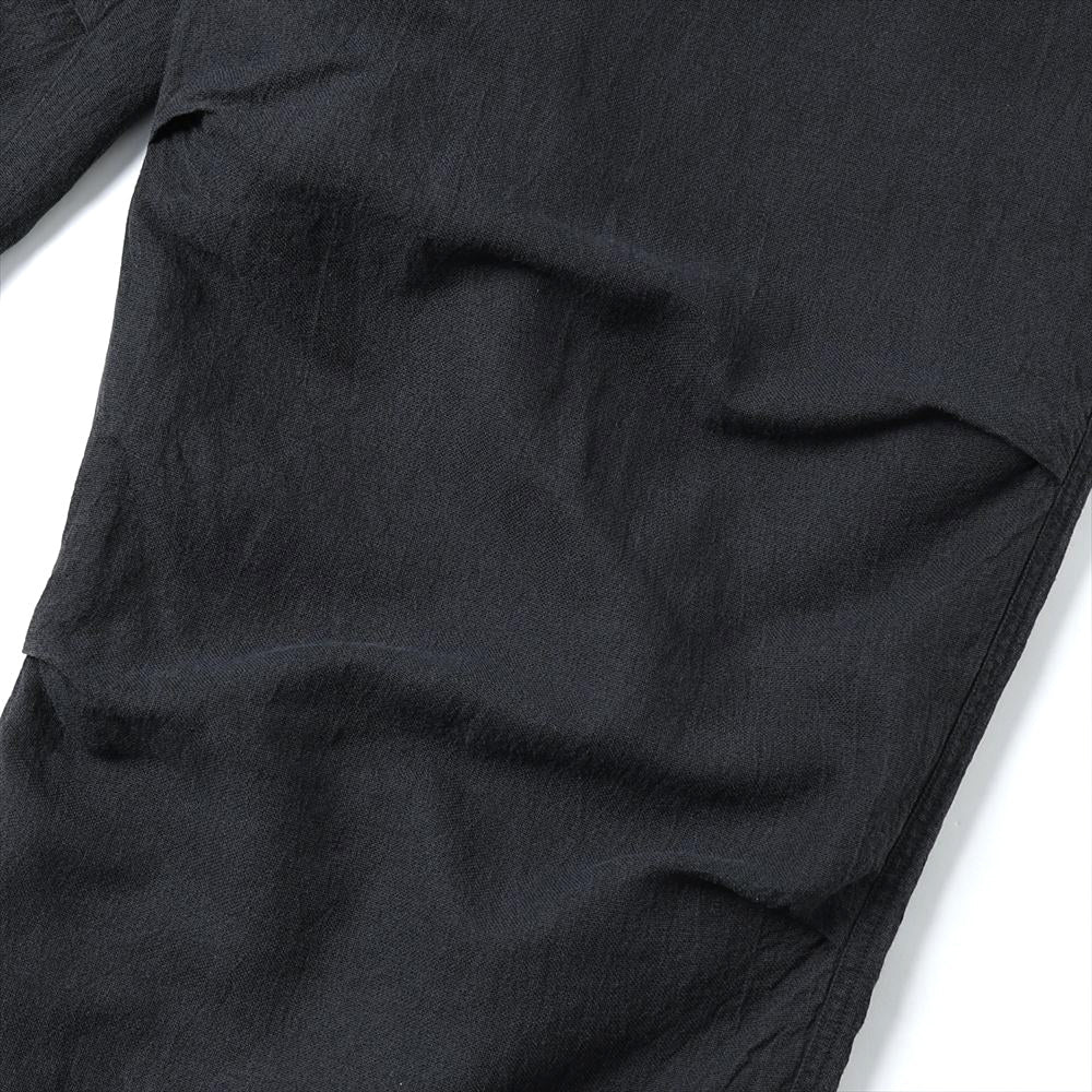 COMOLI Faded Black Knee Tuck Pants