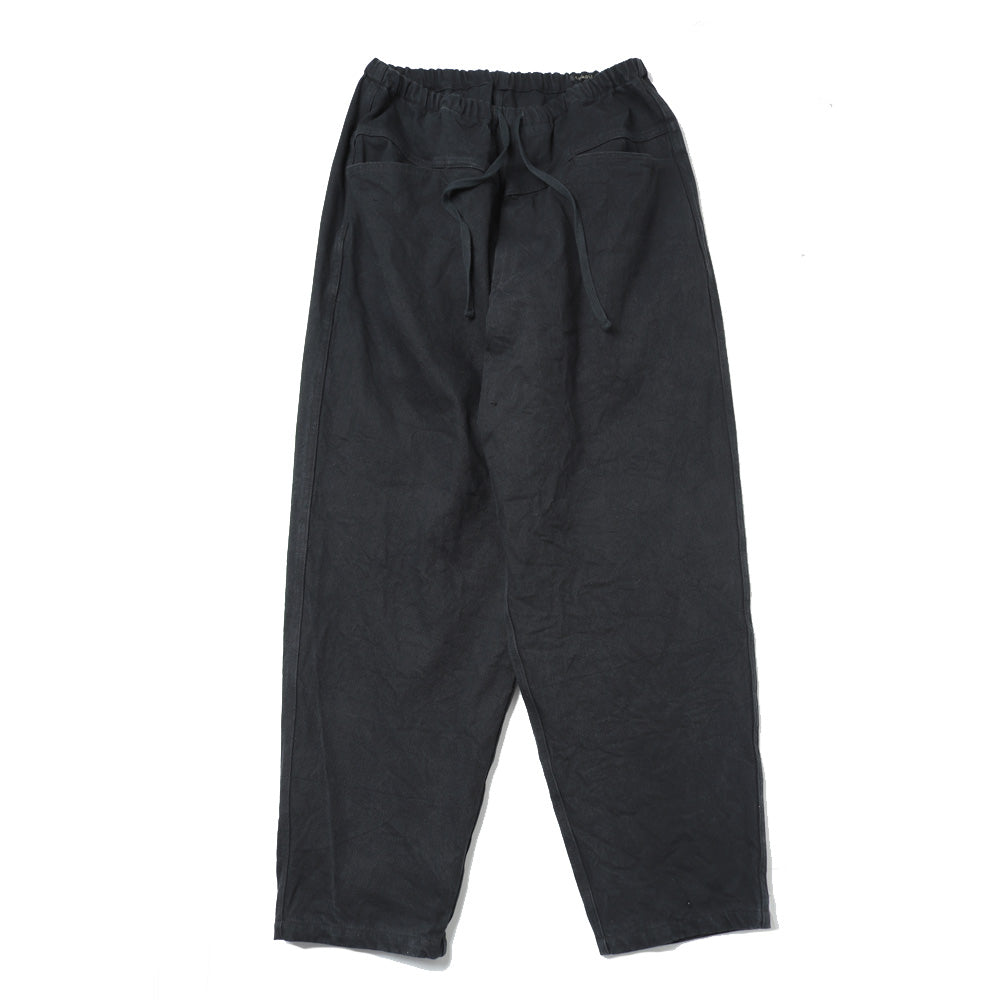 COMOLI Black Drill Tapered Trousers