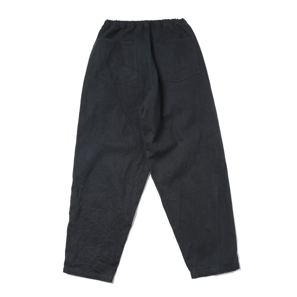 COMOLI Black Drill Tapered Trousers