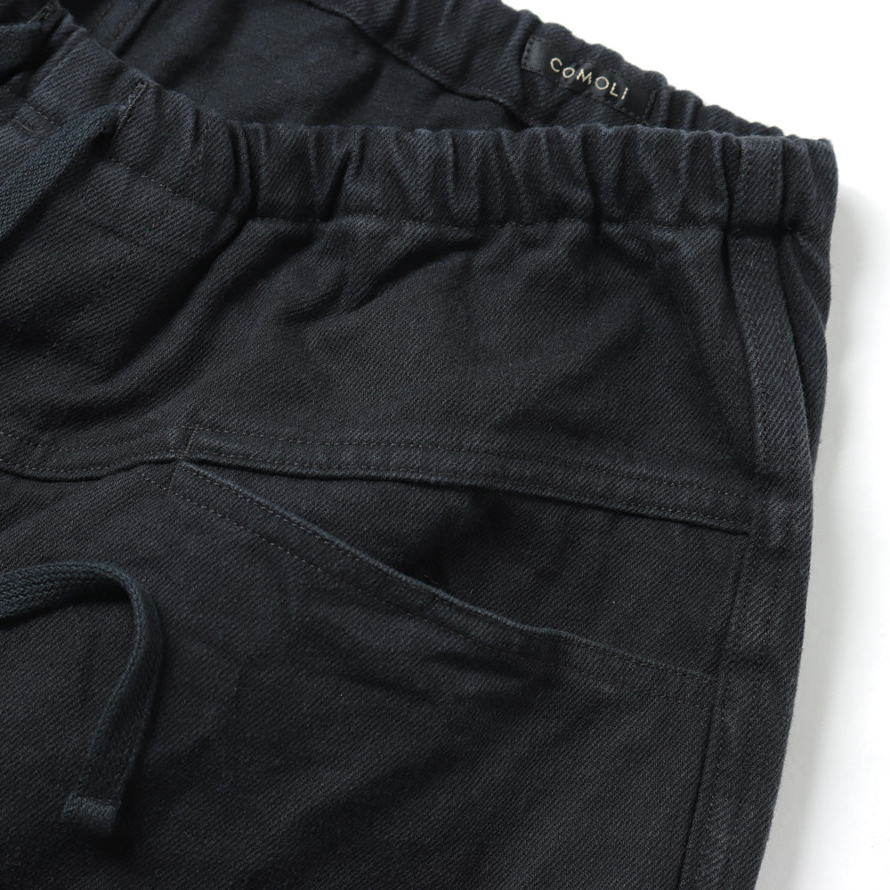 COMOLI Black Drill Tapered Trousers