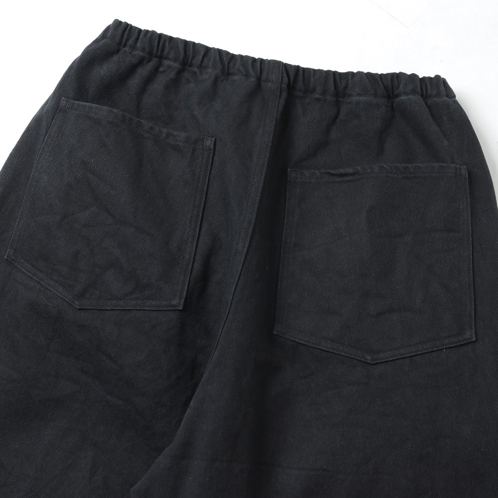 COMOLI Black Drill Tapered Trousers