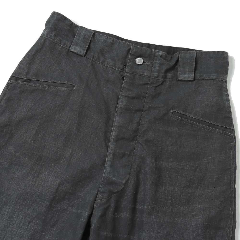 A.PRESSE Vintage Black Linen Trousers