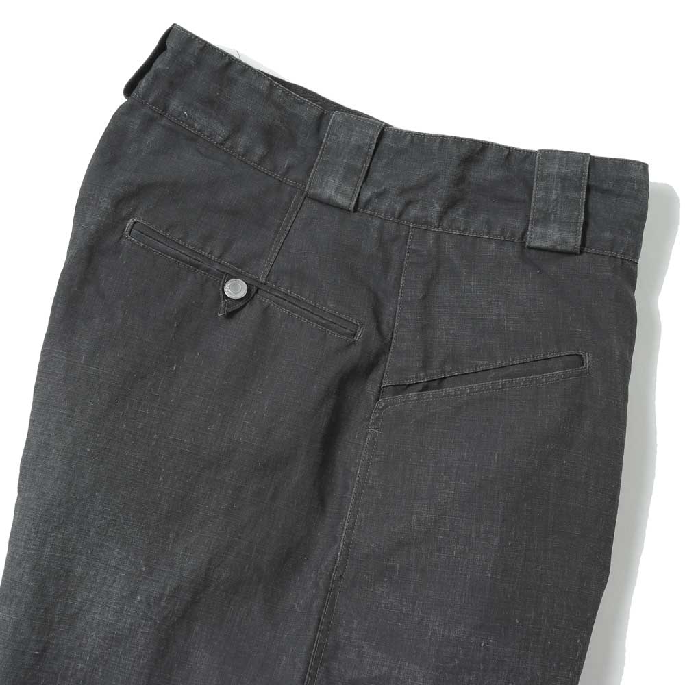 A.PRESSE Vintage Black Linen Trousers