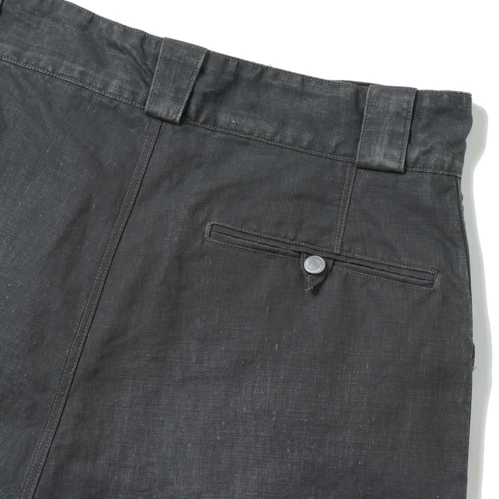 A.PRESSE Vintage Black Linen Trousers