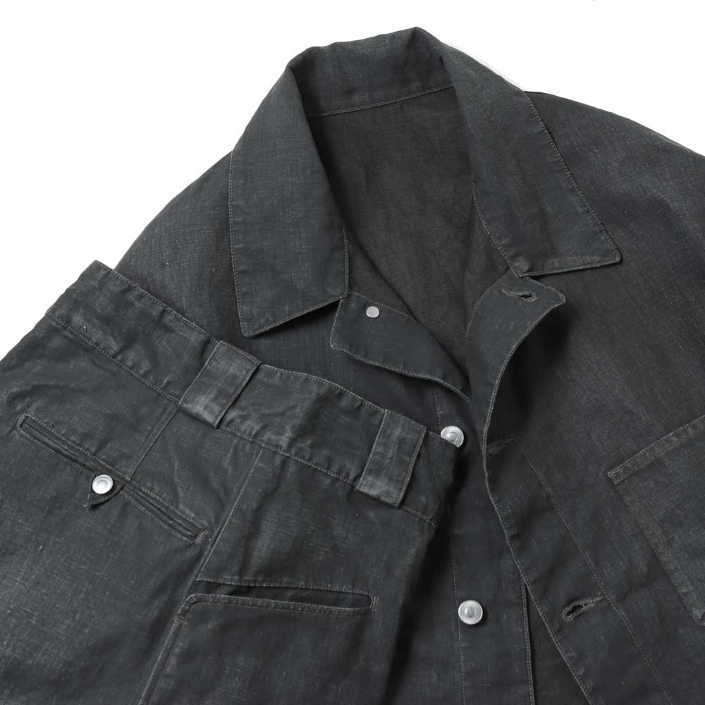 A.PRESSE Vintage Black Linen Coverall