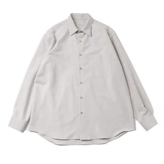 A.PRESSE Silk Cotton Oxford Regular Collar Shirt