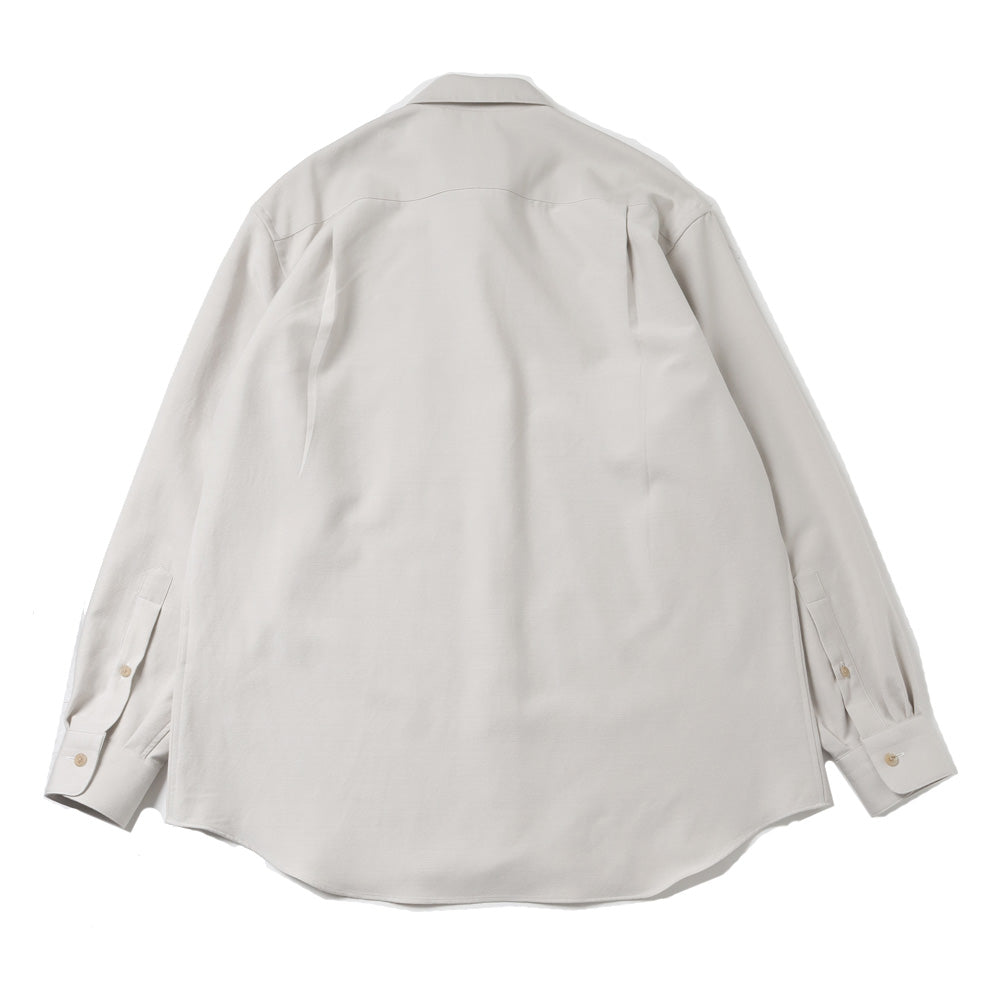 A.PRESSE Silk Cotton Oxford Regular Collar Shirt