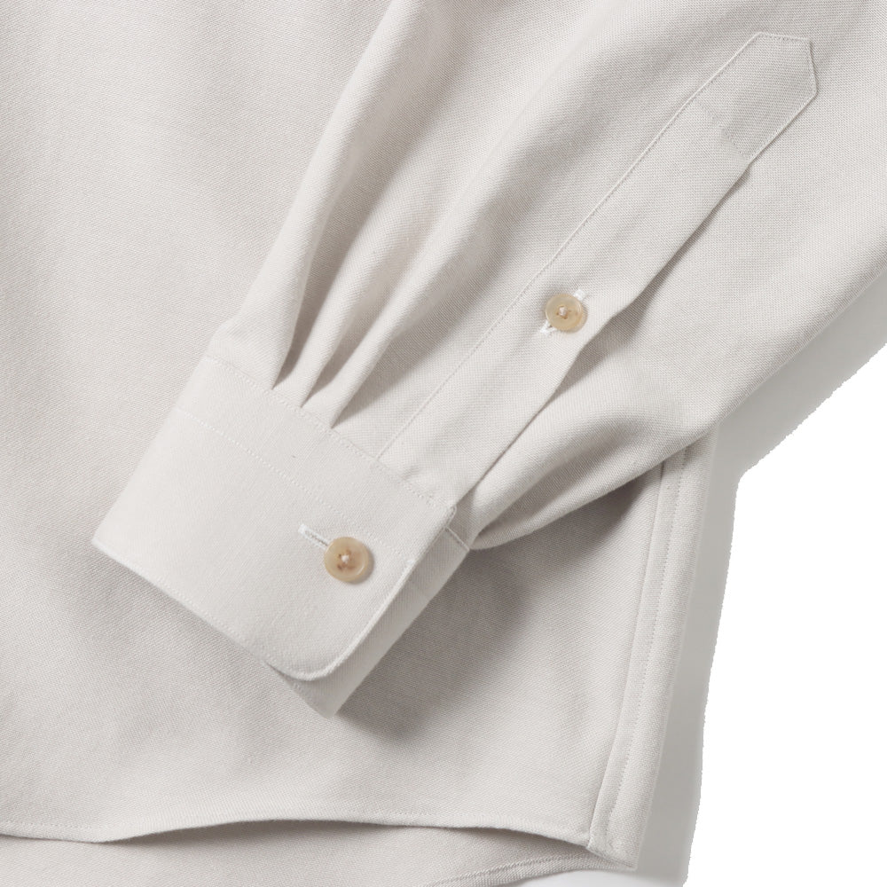 A.PRESSE Silk Cotton Oxford Regular Collar Shirt