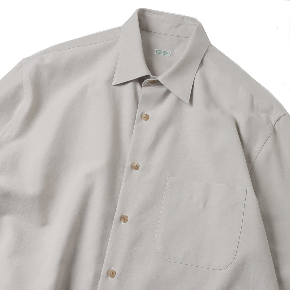 A.PRESSE Silk Cotton Oxford Regular Collar Shirt