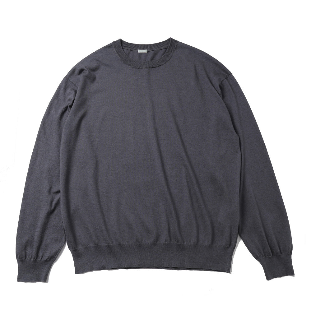 A.PRESSE Wool Cotton High Gauge Crew Neck Sweater