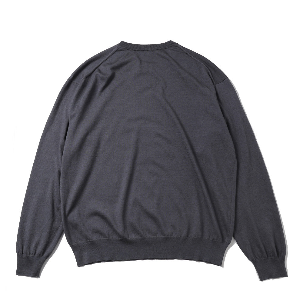 A.PRESSE Wool Cotton High Gauge Crew Neck Sweater