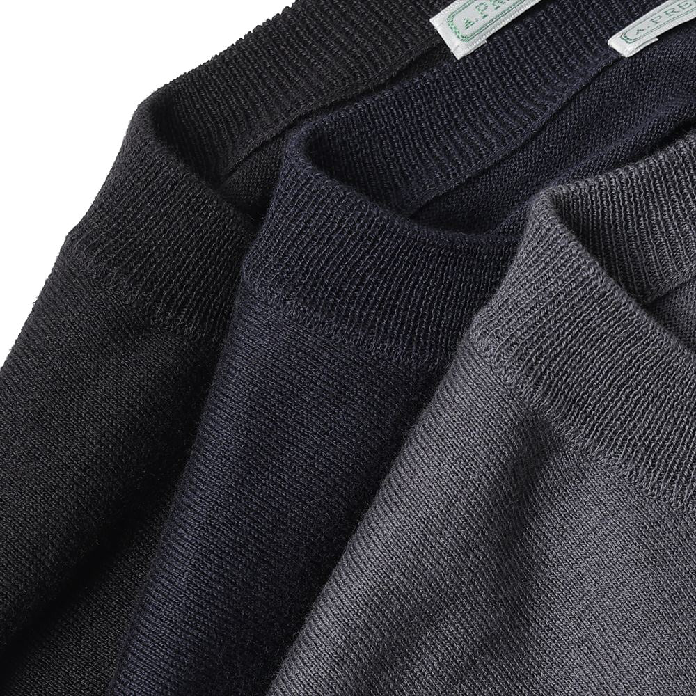 A.PRESSE Wool Cotton High Gauge Crew Neck Sweater