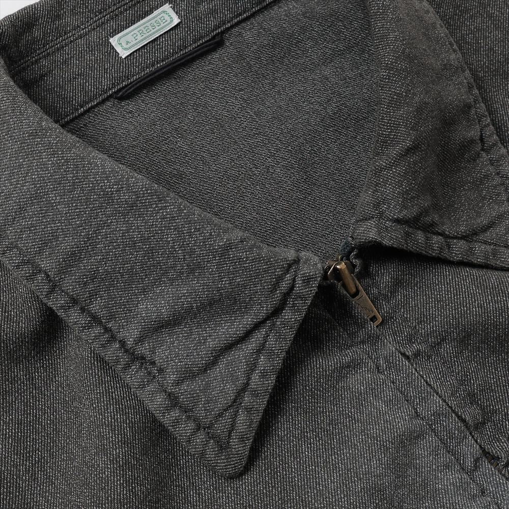 A.PRESSE Vintage Black Chambray Sports Jacket