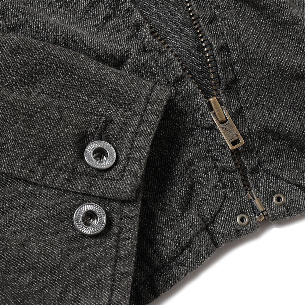 A.PRESSE Vintage Black Chambray Sports Jacket