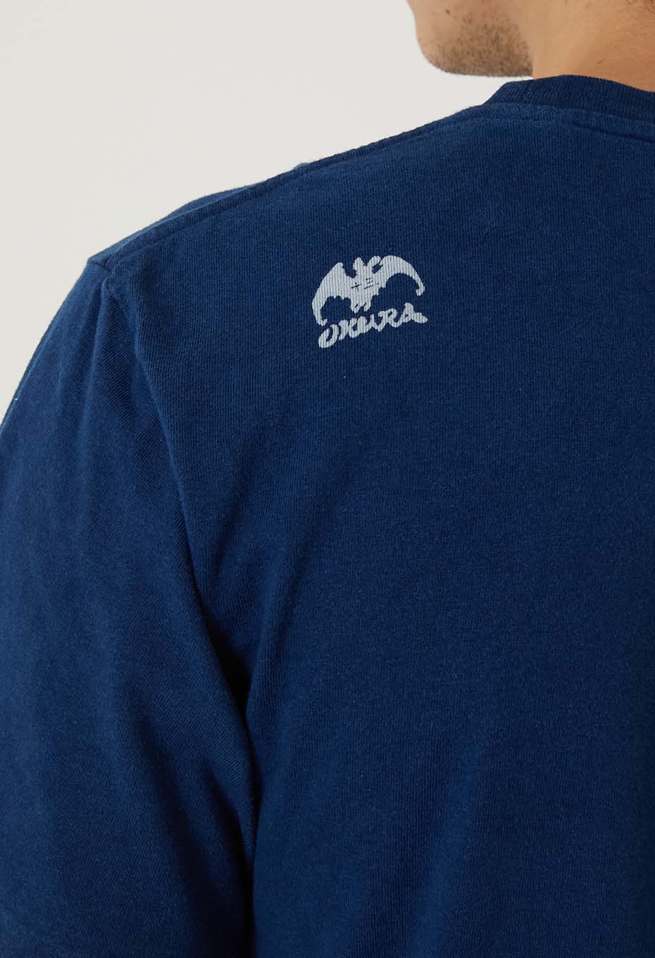 BLUE BLUE JAPAN ARIGATO bassen Indigo T-shirt