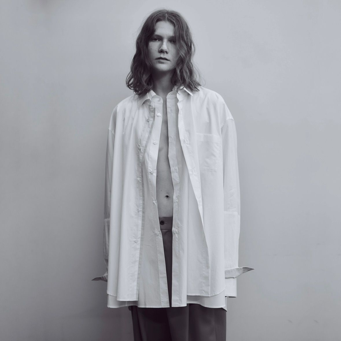 ssstein OVERSIZED LAYERED SHIRT