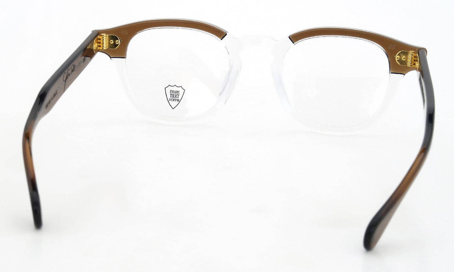 JULIUS TART OPTICAL AR Gold Edition Eyeglass Frame Red Brown Brow