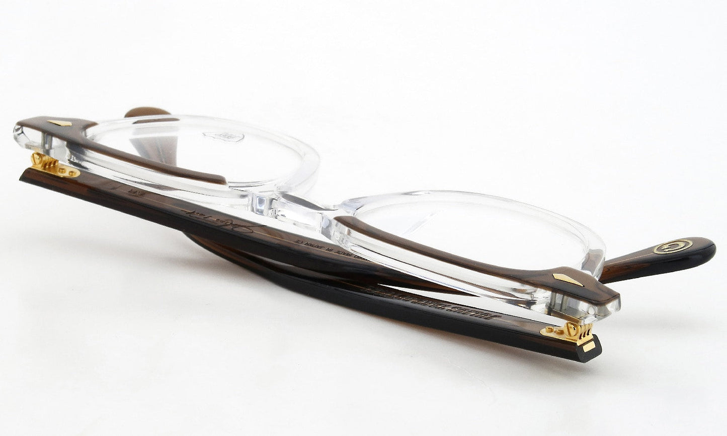 JULIUS TART OPTICAL AR Gold Edition Eyeglass Frame Red Brown Brow