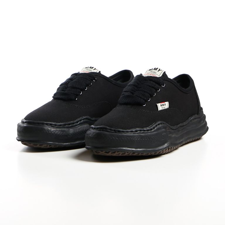 Maison MIHARA YASUHIRO BAKER Original Sole Canvas Lowtop Sneaker Black x Black
