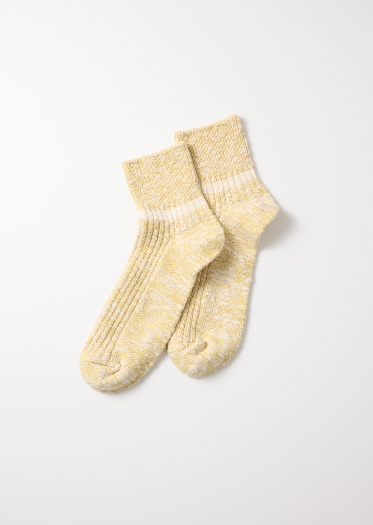 RoToTo OG COTTON SLUB STRIPE ANKLE SOCKS