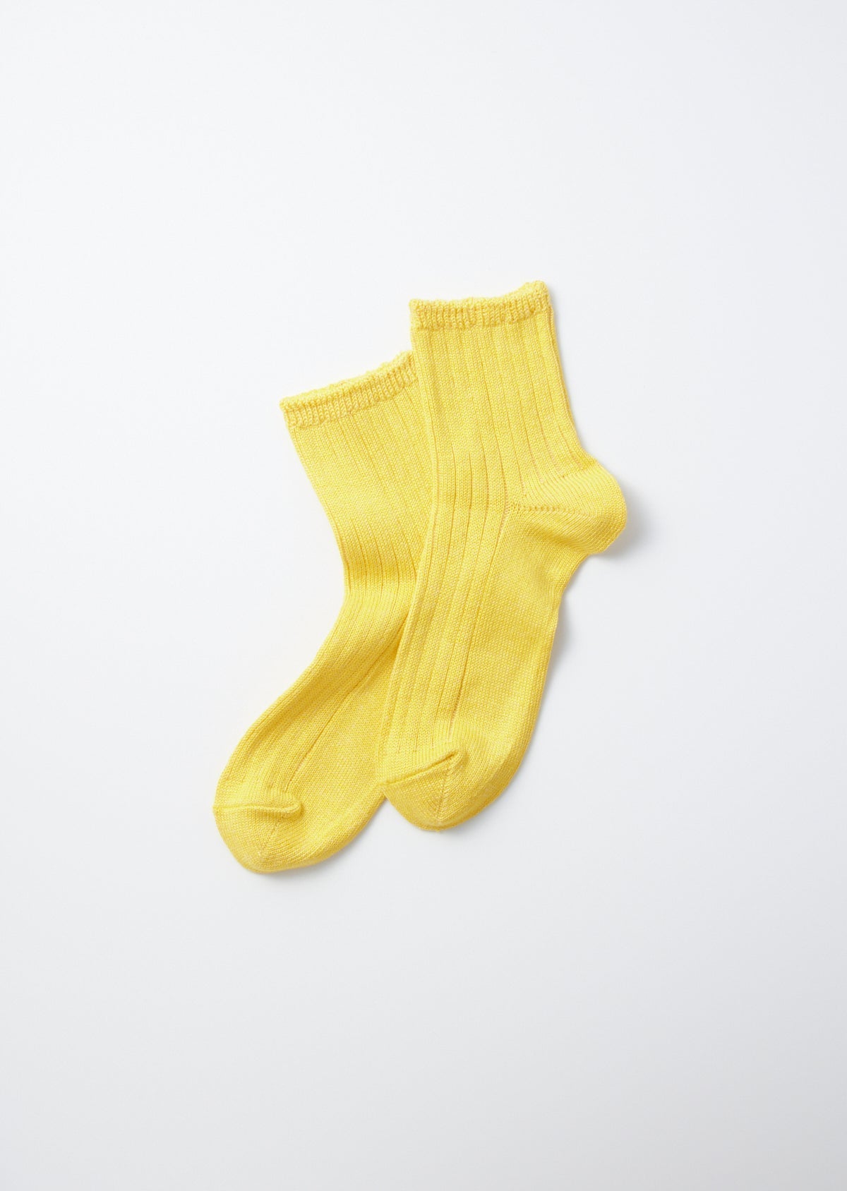 RoToTo LINEN COTTON RIBBED ANKLE SOCKS