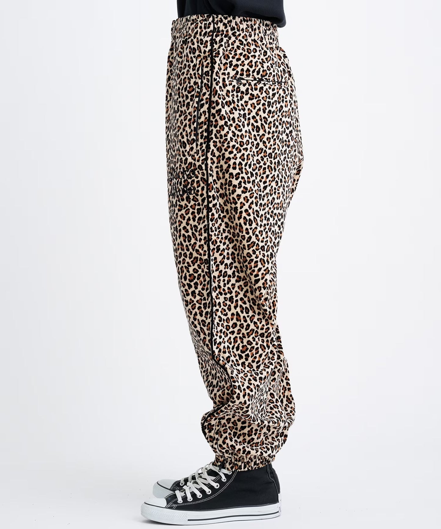 WACKO MARIA LEOPARD VELVET TRACK PANTS