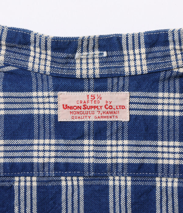 SUN SURF UNION SUPPLY 10oz. PALAKA CHECK PULLOVER SHIRT