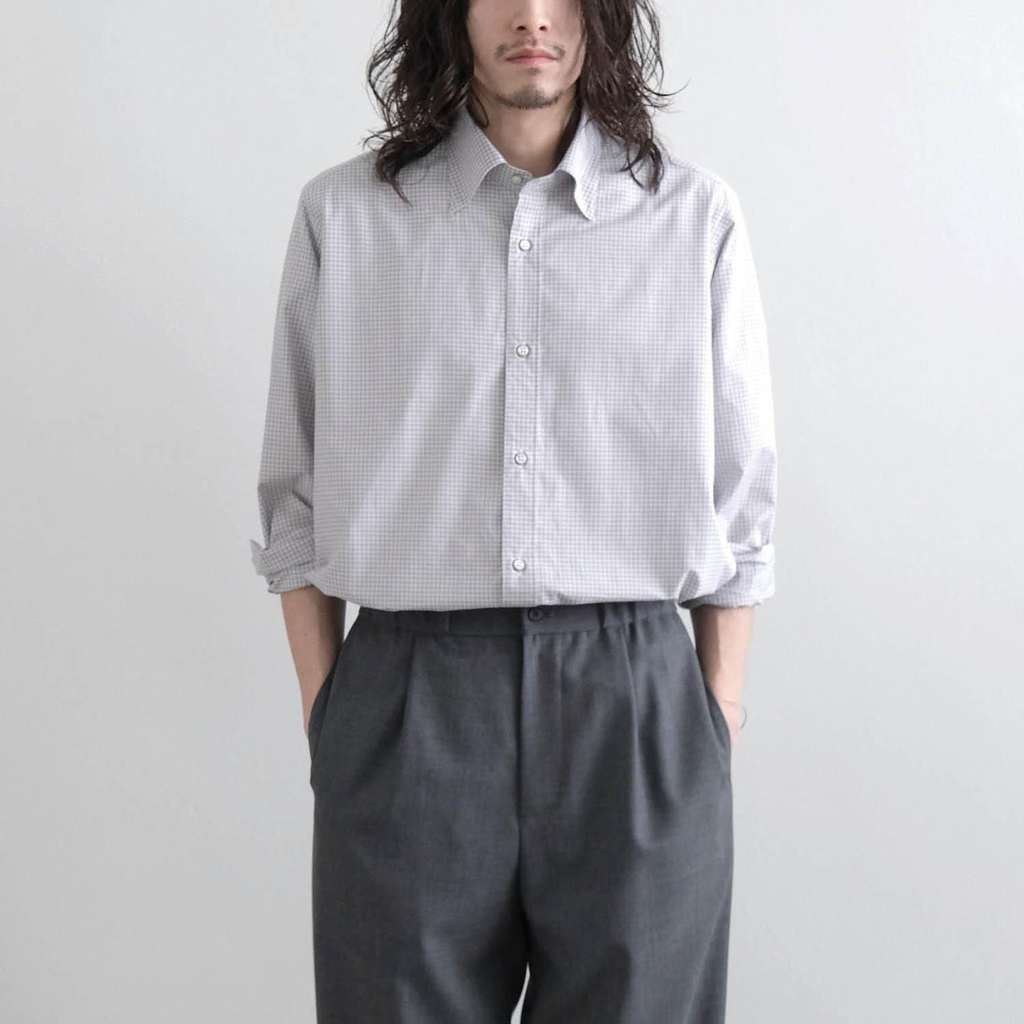 MAATEE&SONS SAINT GELMAN HIDDEN BD REGULAR COLLAR SHIRTS