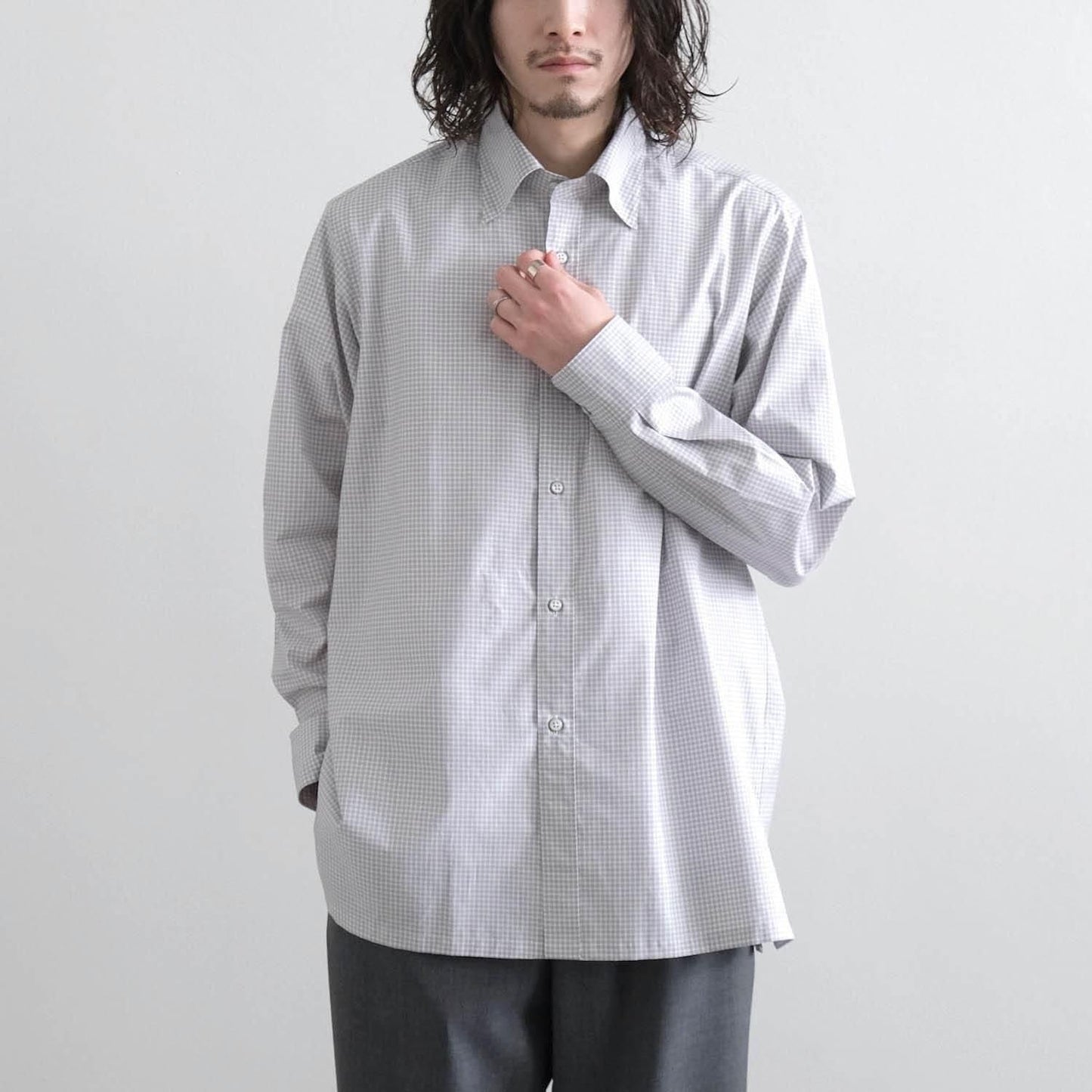 MAATEE&SONS SAINT GELMAN HIDDEN BD REGULAR COLLAR SHIRTS