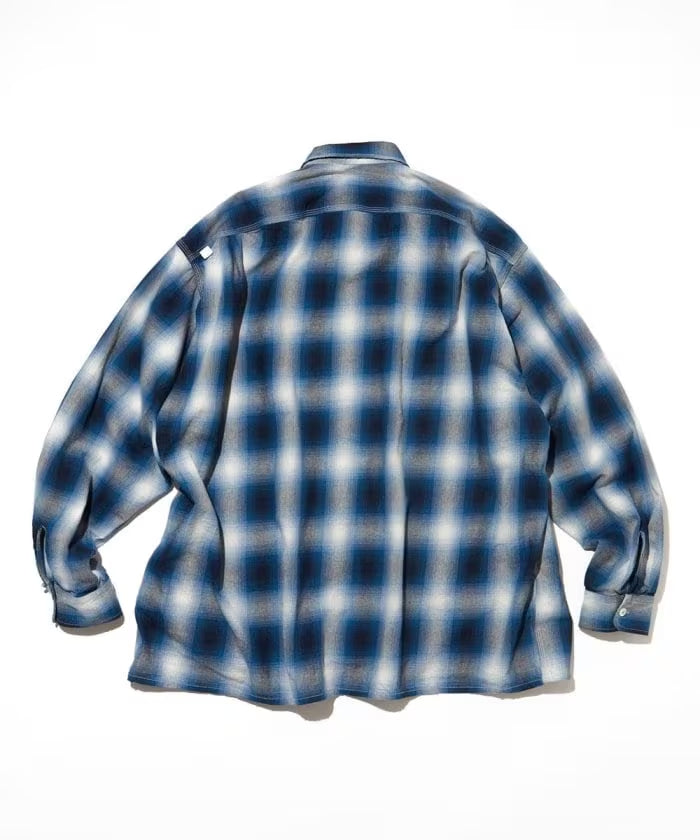 CAHLUMN Magazine Pocket Open Collar Shirt (Ombre)