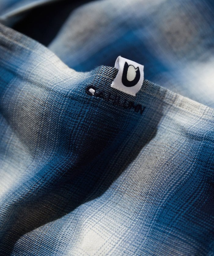 CAHLUMN Magazine Pocket Open Collar Shirt (Ombre)