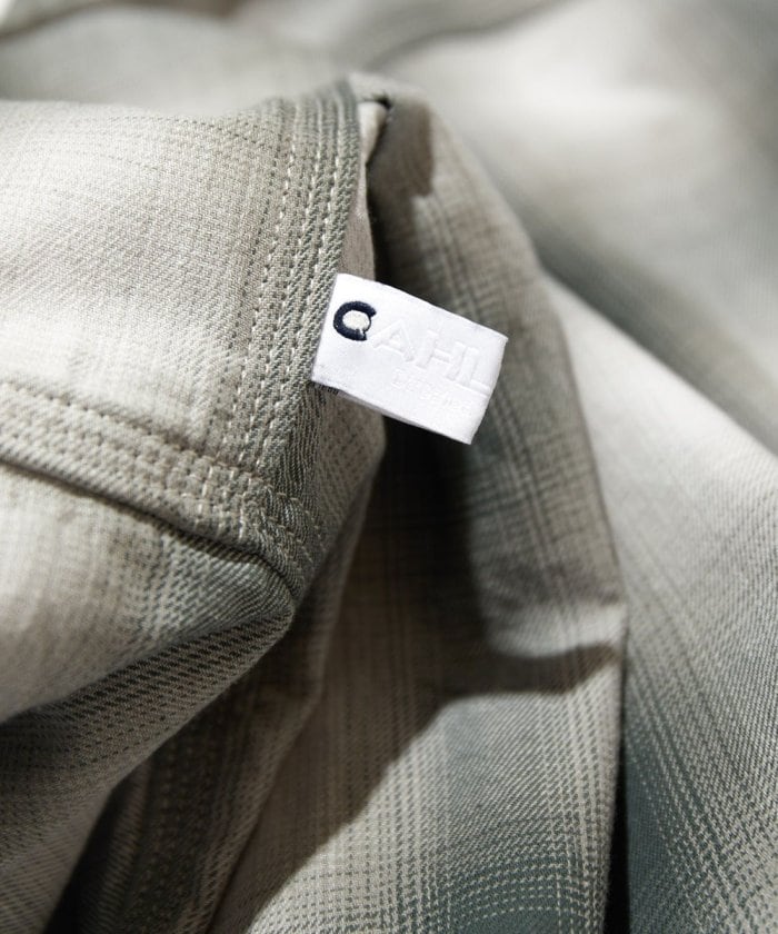 CAHLUMN Magazine Pocket Open Collar Shirt (Ombre)