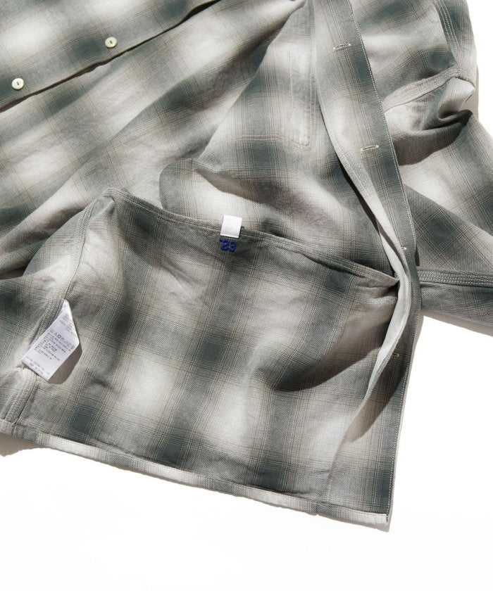 CAHLUMN Magazine Pocket Open Collar Shirt (Ombre)